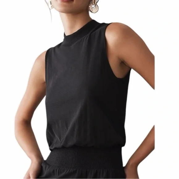 Nation ltd Barrett Dress Jet Black Pima Cotton made in Peru size Small - Picture 2 of 8